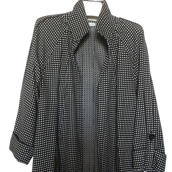 Peter Nygard  Black & White Polka Dot Jacket Large - Picture 4 of 5